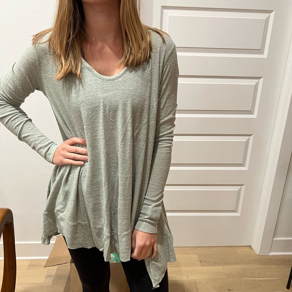 Neutral Mint Green Tunic Top - Free People